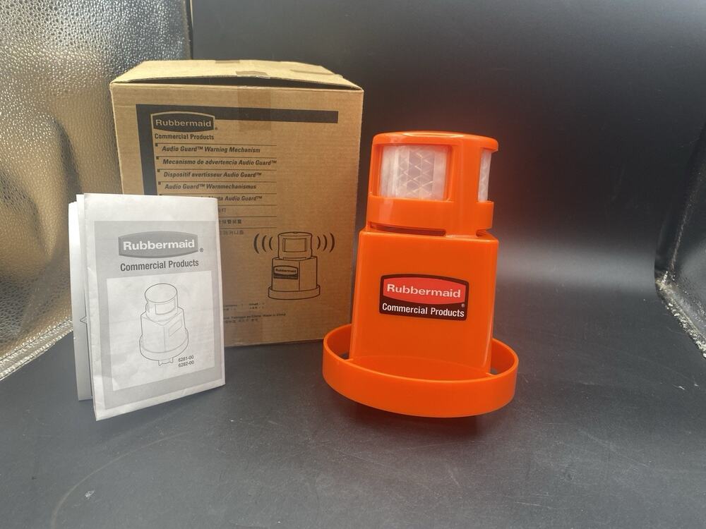 Rubbermaid orange safety Cone TOP topper Audio Motion Sensor verbal warning NEW